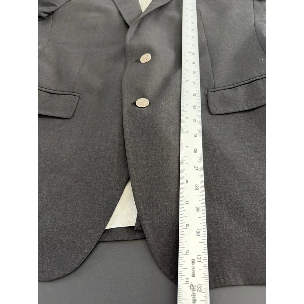 Dolce & Gabbana Mens Charcoal Gray Virgin Wool Blazer Made in Italy Sz 40R